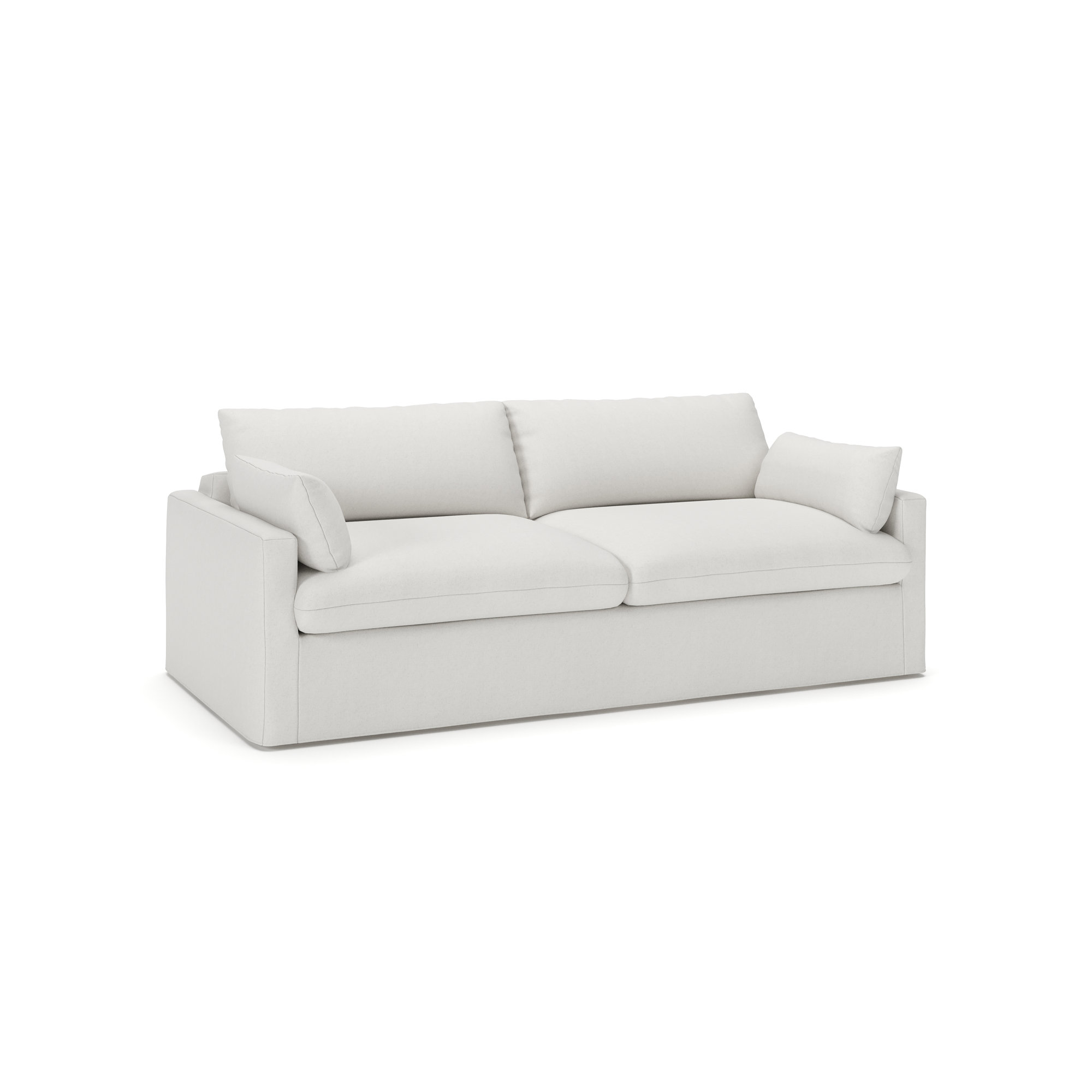 Luna 90" Slipcovered Sofa, Macarena Beige