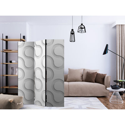 Halette 135cm W x 172cm H 3 - Panel Solid Wood Folding Room Divider