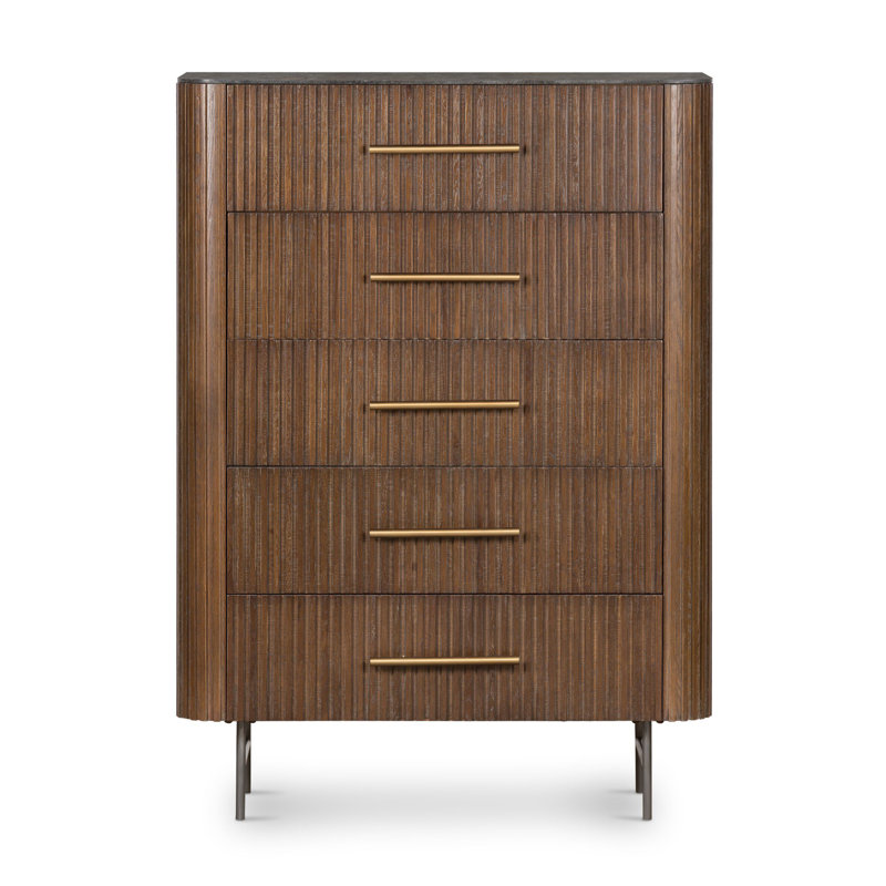 Fletcher 5 - Drawer Dresser, Terra Brown Oak