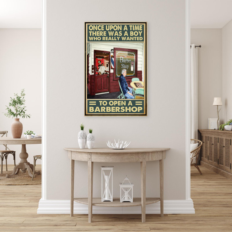 " A Boy To Open A Barbershop - 1 Piece Rectangle Graphic Art Print On Wrapped Canvas ", L 11 po x H 14 po