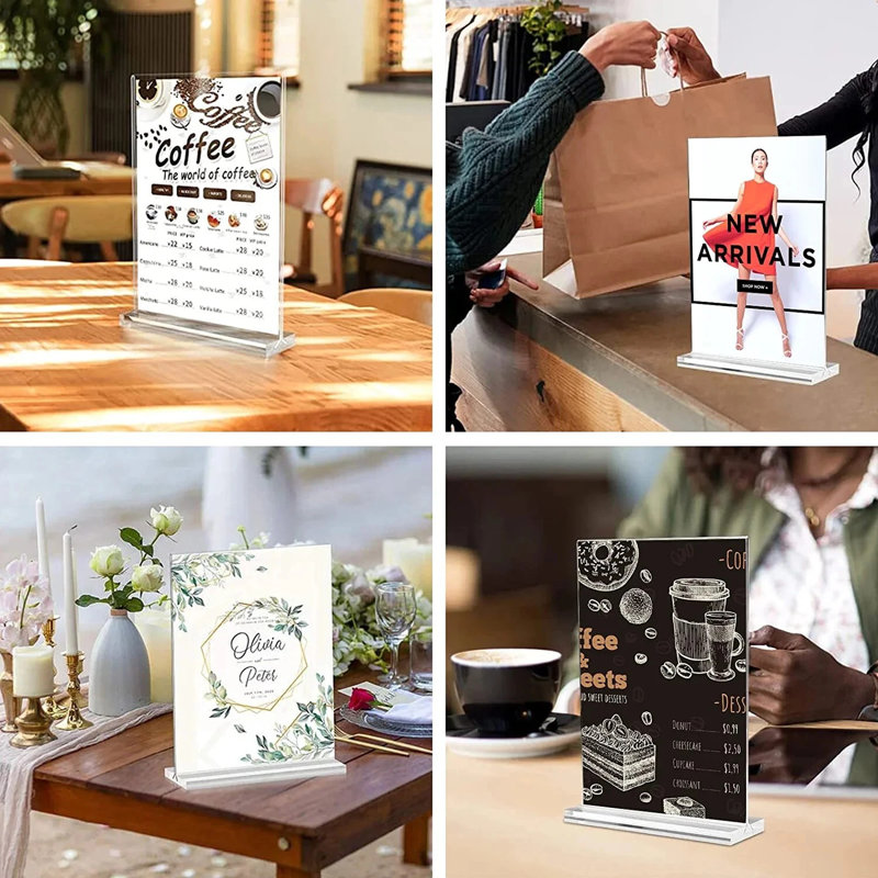 6-pack 8.5x11 Acrylic Sign Holders