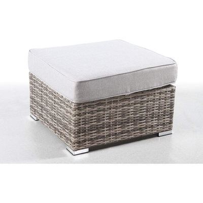 Extérieur avec coussin - coussins épais de 5 po, rouille, teinture de jardin et sièges, gris, 28 po x 28 po x 18 po, ton gris neutre moderne, structure antirouille, coussins antitaches