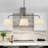 3-light Modern Linear Linen Drum Pendant-1045473328