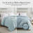 Southshore Fine Linens Vilano Down Alternative Comforter, 240 GSM Double-Brushed Microfiber Oversized All-Season Comforter with Box Stitching, Piped Edges and Corner Tabs, Twin/Twin XL, Sky Blue-420232244-420232230