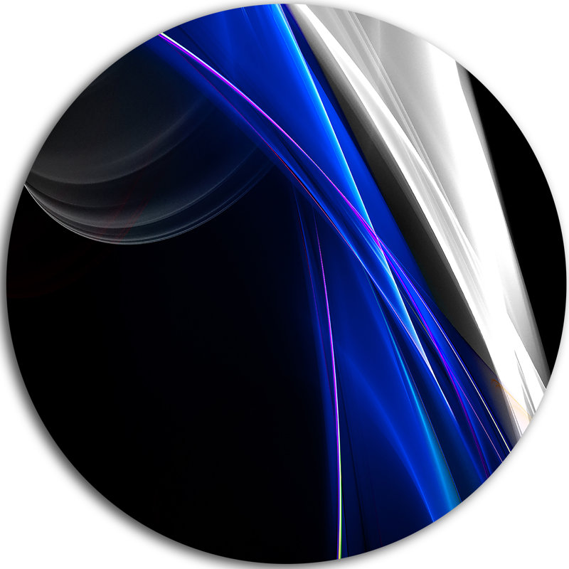 « scintillant blue pattern », impression sur métal, H 23 po x l 23 po x P 1 po