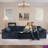 Vivianna 118.2 "W Fully Compressed Cloud Sofa, Corduroy Fabric, Deep-Seat Style, Removable Cushions, No Assembly Required-2108008078