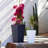 Finley Modern Recycled Plastic Indoor/Outdoor Round Vertical Planter-2063646831