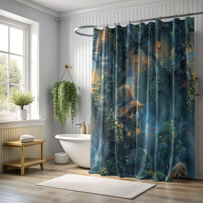 Rideau de douche Cute Bear - Premium, H 74 po x l 71 po