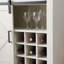 Armoire de rangement Farmhouse avec porte de grange coulissante et tablette à vin