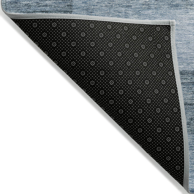 Addison 8' x 10' Denim Synthetic Flat Woven Washable Rug