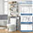 68" Industrial Over-the-Toilet Storage Rack, 4-Tier Space-Saving Bathroom Organizer with Manufactured Wood Shelves and Metal Frame-249815913-244257095