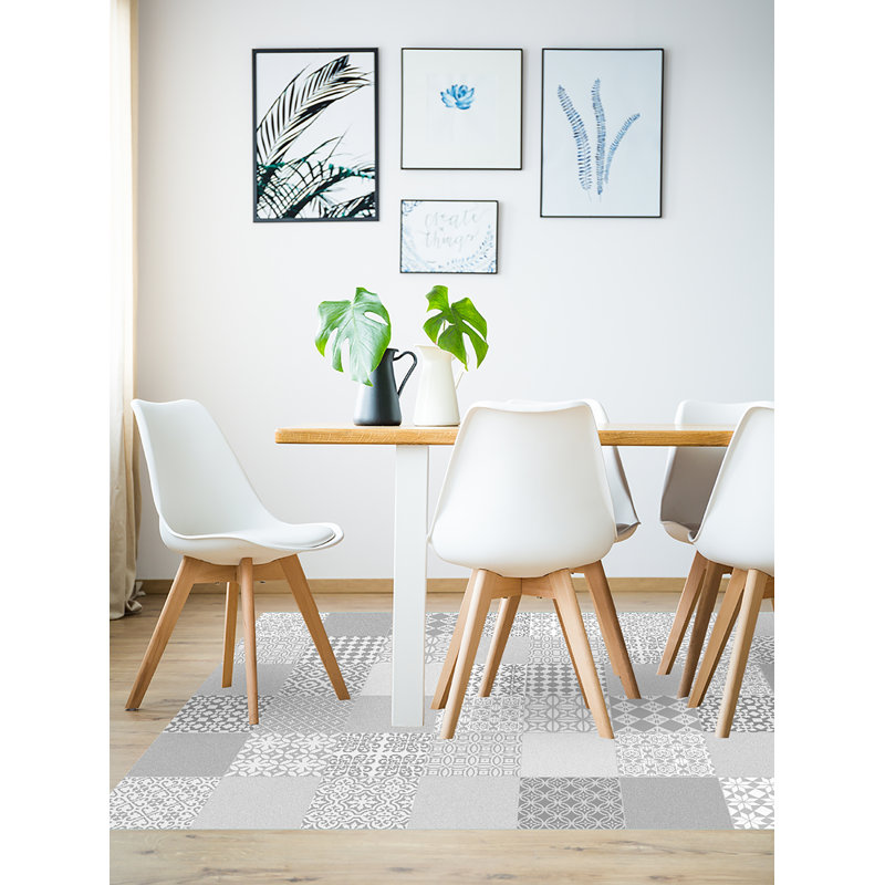 Vickey Rossana Grey/Beige Indoor/Outdoor Kitchen Mat, Rectangular 133 x 200cm