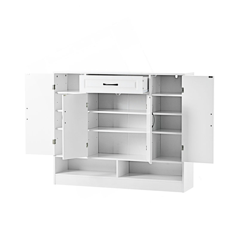 Armoire à chaussures élégante et moderne avec tablettes réglables, rangement pour chaussures minimaliste, armoire pour vestibule