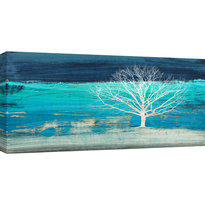 Treescape 3, Azure by Alessio Aprile - No Frame Painting on Canvas, 50cm H x 100cm W x 4cm D