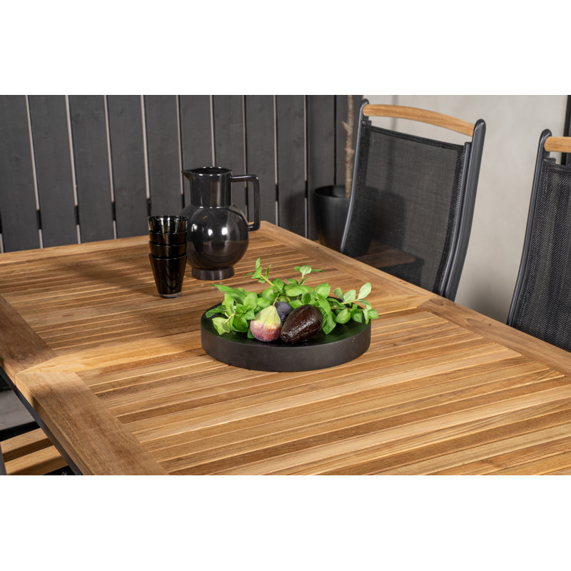 Navya 4 - Person Patio Dining Set with Extendable Rectangular Table