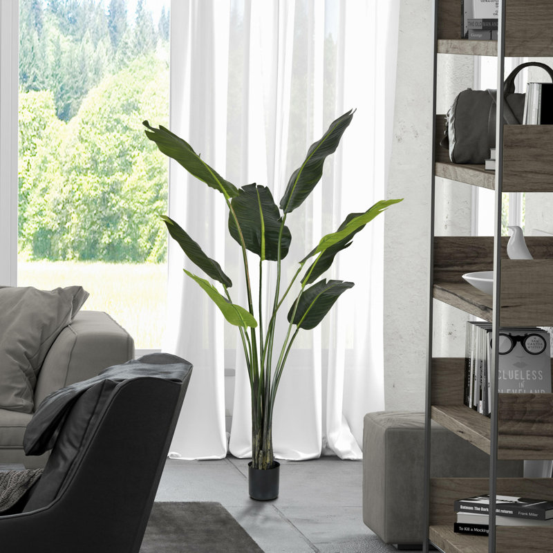 5' Artificial Potted Travellers Palm Tree