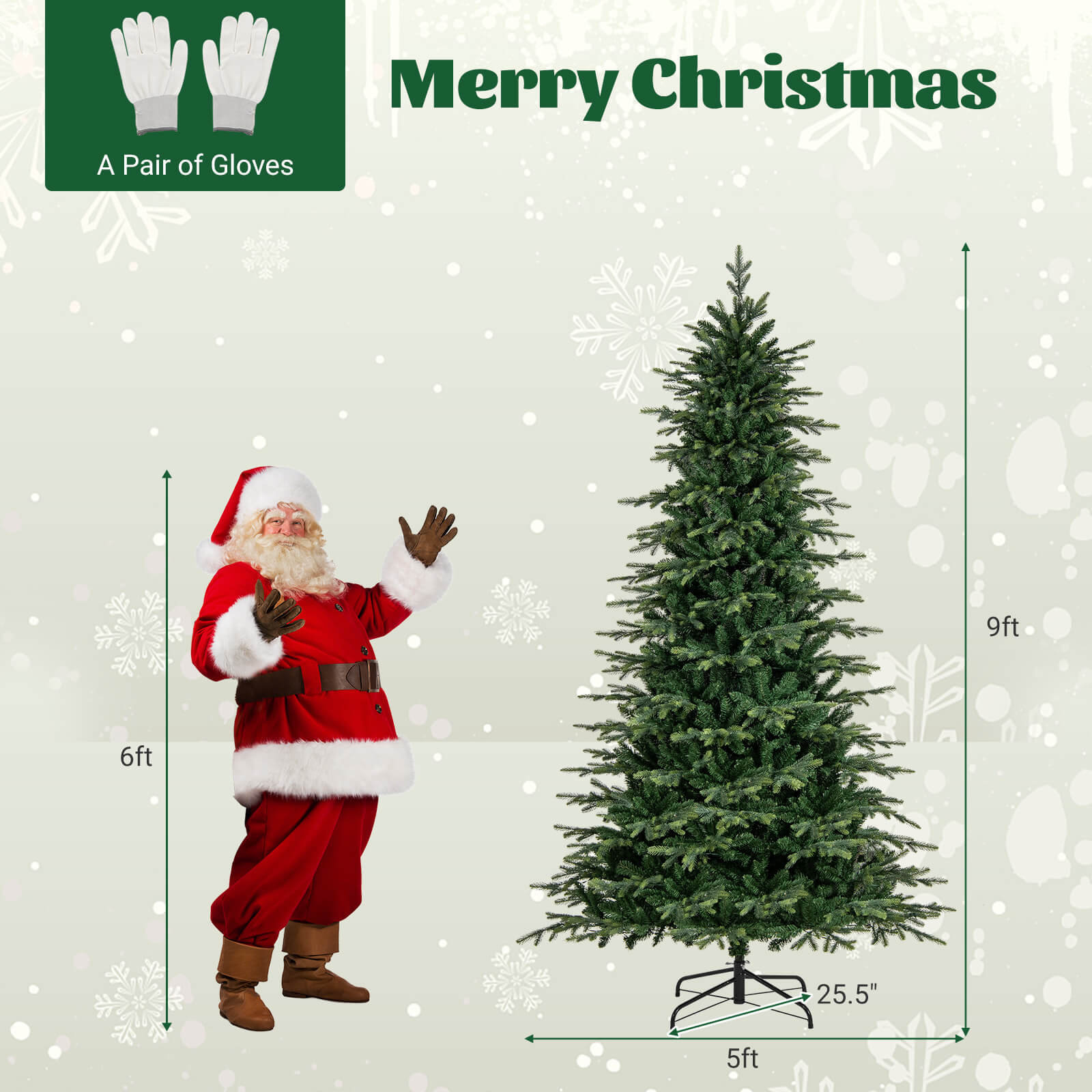 Pre-Lit Christmas Tree, 9'