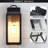 12”  Black Outdoor Wall Light with Seeded Glass Shade 