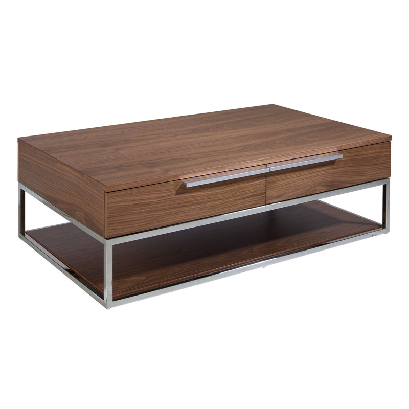 Rectangular coffee table walnut