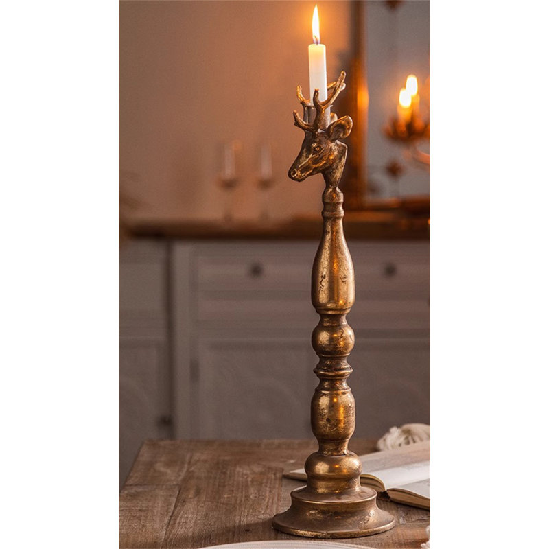 Porte-bougie Vintage Art, H 19,29 po x l 5,31 po x P 5,31 po