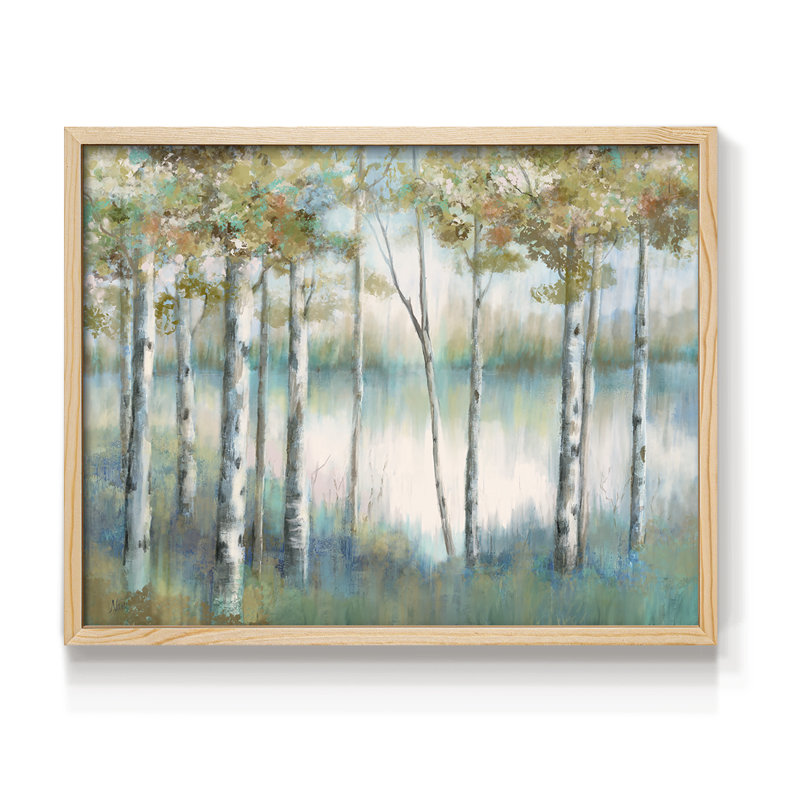 Aspen Lake - Reproduction encadrée - Restickable, H 8 po x l 10 po, Naturel