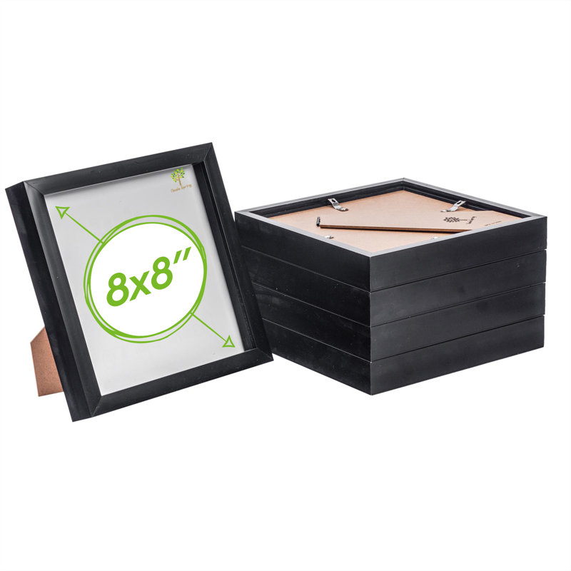 Nicola Spring - 3D Box Photo Frames, 22.5cm H x 22.5cm W x 3.5cm D, Black