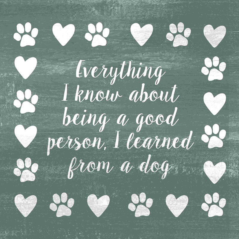 Good Good Paws Hearts - impression sur toile tendue, H 12 po x l 12 po