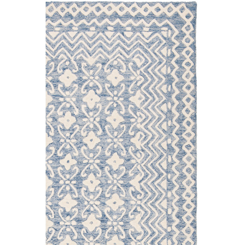 Tapis en laine touffeté à la main Simmerman, Rectangle de 11 pi x 15 pi