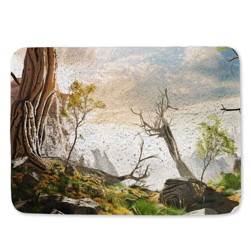 Claymont Microfiber / Microsuede Bath Mat, 17"W x 24"L
