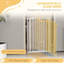 Extra Tall Pet Safety Gate with Cat Door and Auto Close, 74-80cm Wide for Dogs and Cats
