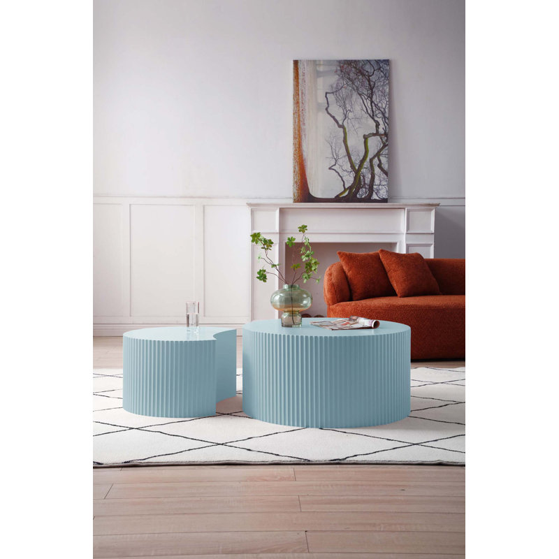 Ensemble de tables gigognes, Bleu