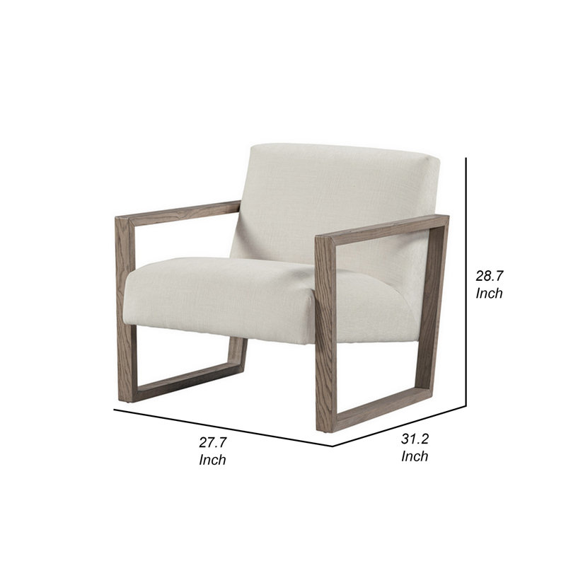 Fauteuil de 31,2 po de large Karana, Tissu beige