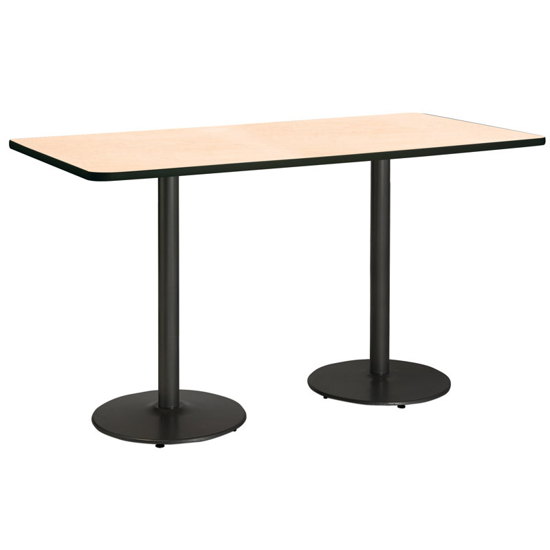 Mode Breakroom Table, Natural, 42" H x 84" L x 36" W, Black