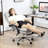 Microfibre Vibration Massage Office Chair, Light Gray-106882790