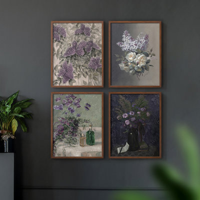 «Vintage Floral CCLXVII», 4 pièces sur papier