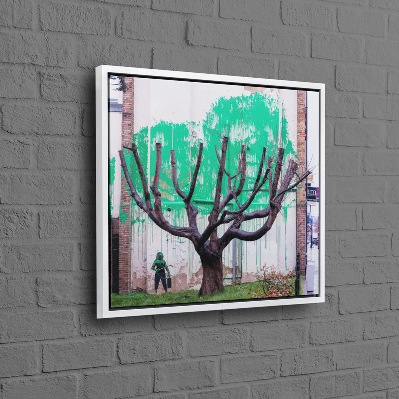 Print on Canvas, 20 cm H x 20 cm W, White, Framed Print without Mat