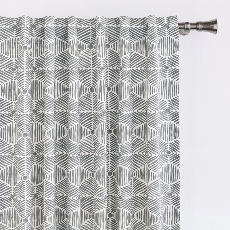 Veldman Room Darkening Curtain, 48" W x 96" L, Gray