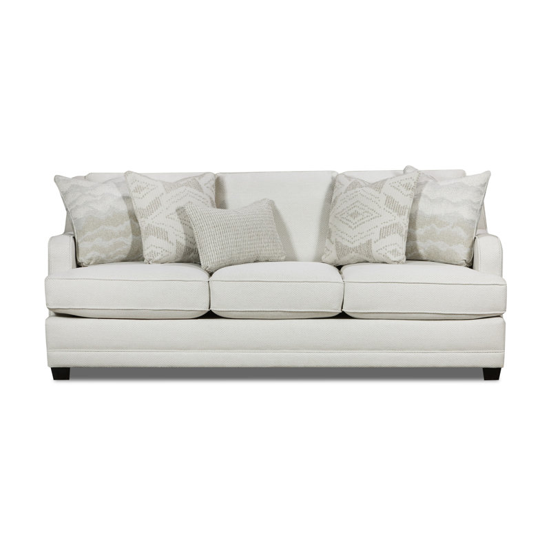 Olatunde 87" Upholstered Sofa, Hobnob Cotton