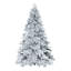 Traditional Snow Flocked Christmas Tree with Lights, Prelit with Stand-1236245227