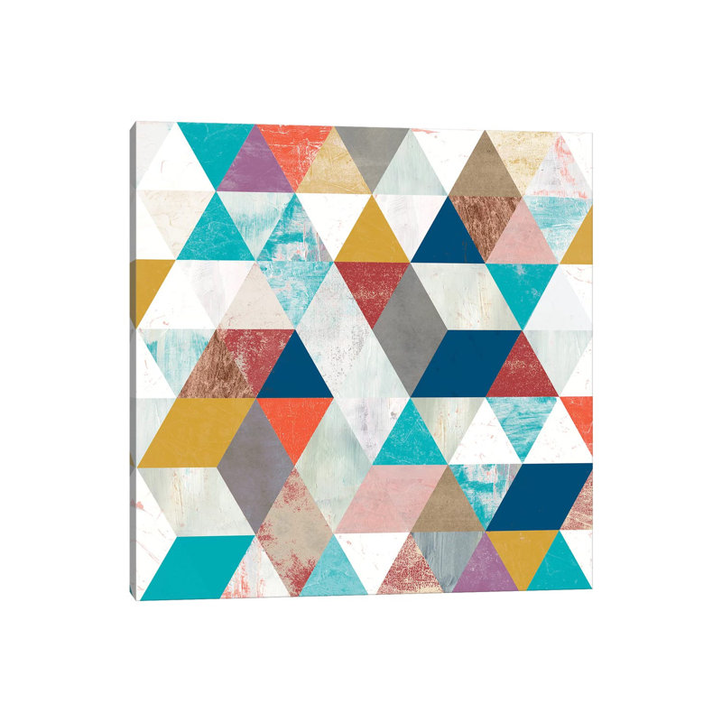 Bright Mosaic II by Victoria Borges - Wrapped Canvas Gallery-Wrapped Canvas Giclée, 45.72 cm H x 45.72 cm W x 3.175 cm D