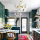 Deniaud 9 Light Metal Sputnik Chandelier