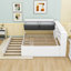 Lit plateforme en bois avec lit gigogne, tête de lit et tablettes-1404083662-1404083663