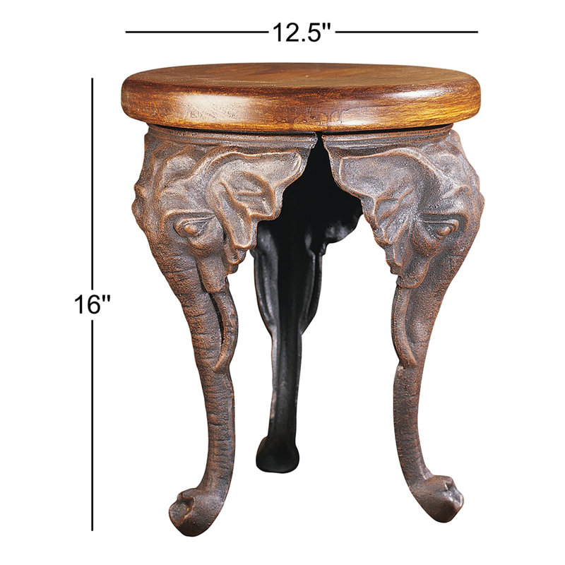 Three Elephants of Timbe End Table