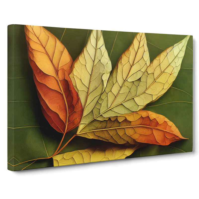 Autumn Leaf Art - Wrapped Canvas, 50cm H x 76cm W x 3cm D