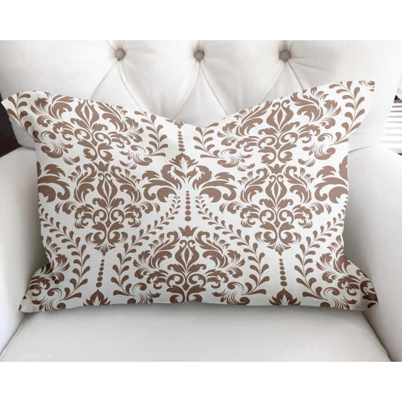  Housse et insert de coussin rectangulaire en coton Adeline, Taupe