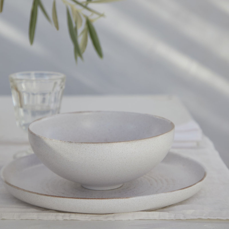 Casafina Pacifica Handmade Stoneware Ramen Bowl, Vanilla