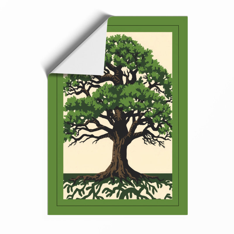 Rooted Tree Botanical - Framed Print, Unframed, A4 - 29.7 x 21.0 cm