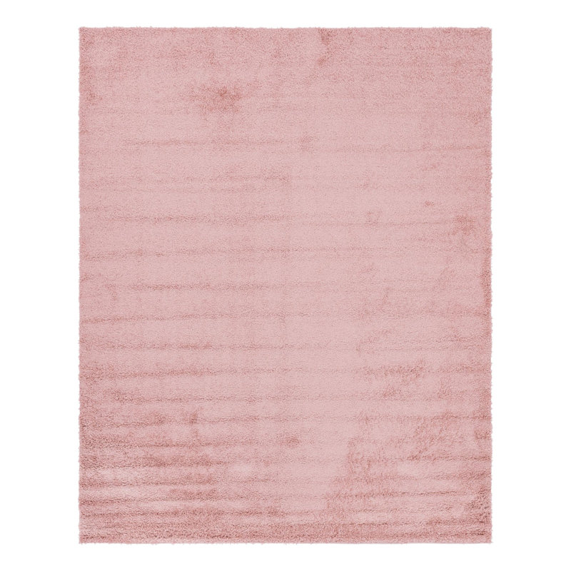 Tapis rose à poils longs Candas, Rectangle 2 pi x 3 pi 1 po