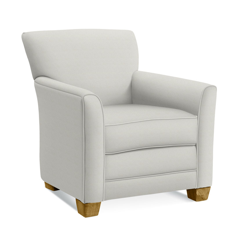Buckley Upholstered Armchair, Natural Finish, Black Geometric; 0425-81