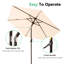 Patio Umbrella Outdoor Table Market Umbrella with Push Button Tilt & Crank